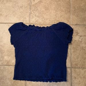 Ruffled low crop top